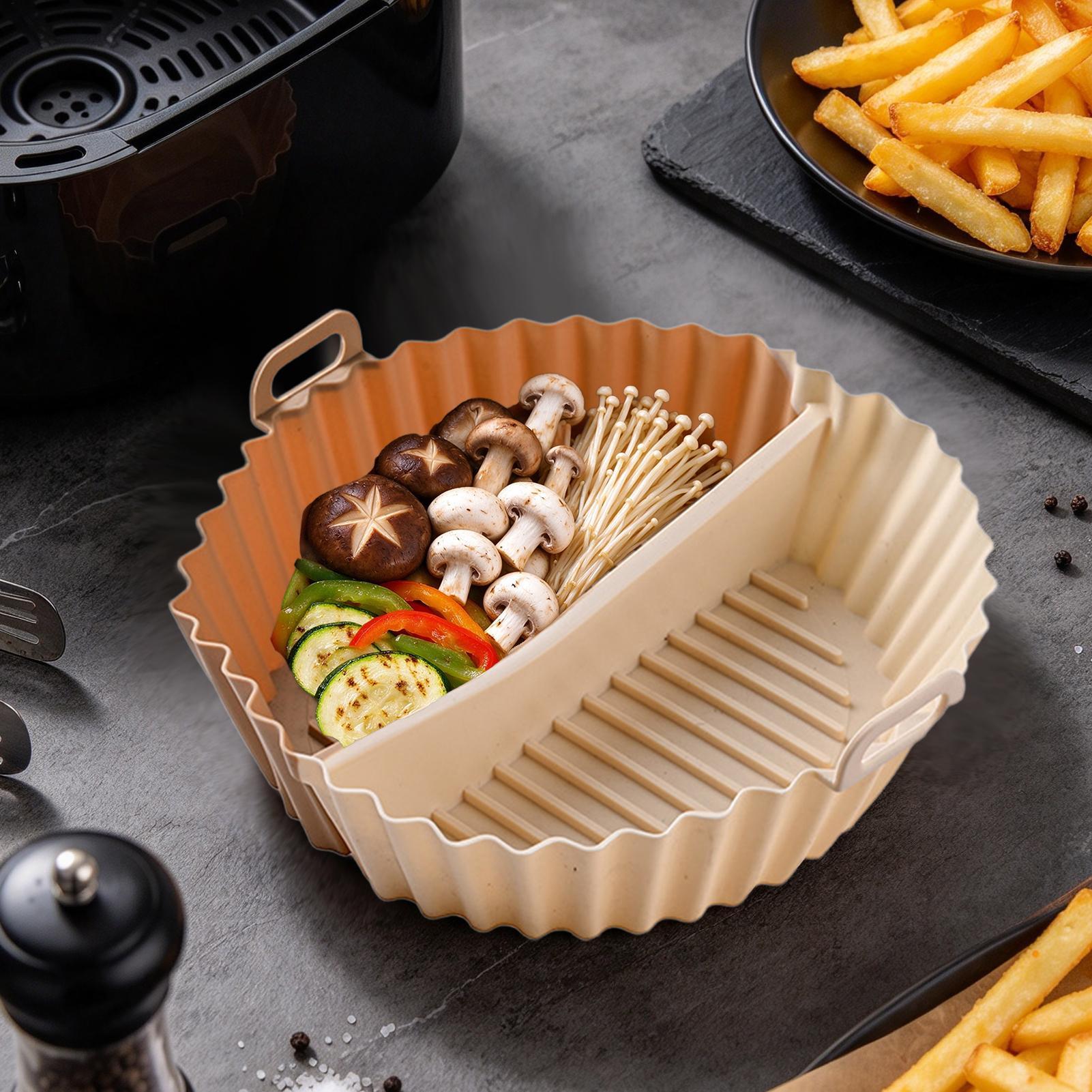 エアフライヤー用シリコンライナー、仕切り付き、エアフライヤー - Air Fryer Silicone Pot Liner のレビューと価格