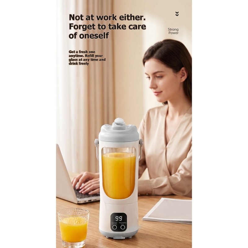 A96I：充電式ポータブルジューサーカップ（ハンドル付き）。 - Portable Blender Usb Rechargeable のレビューと価格