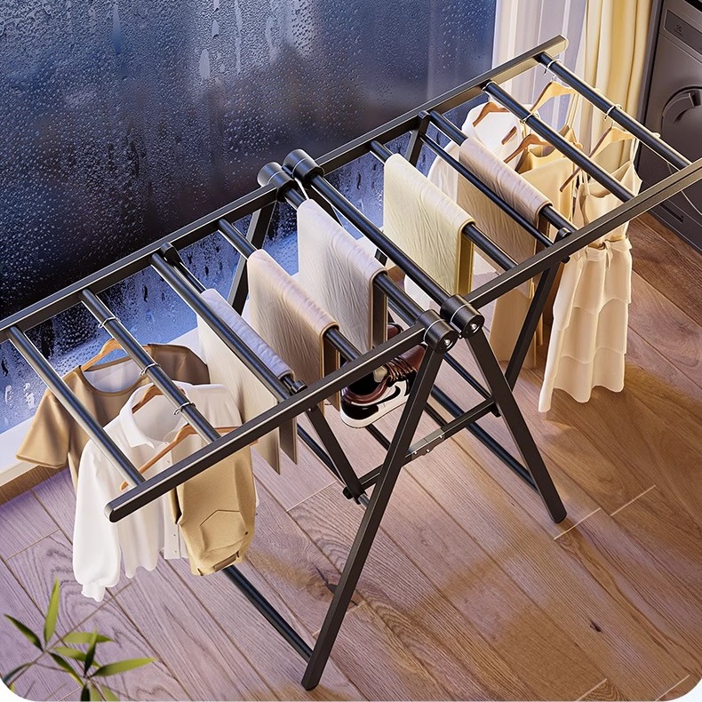 高品質な折りたたみ式X字型洗濯物干しスタンド。アルミニウム製 - Laundry のレビューと価格